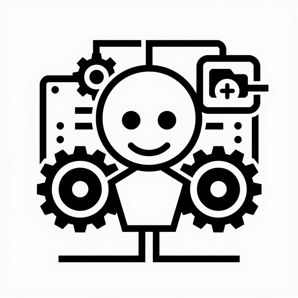 Icono de un usuario controlando sus datos, simbolizando control